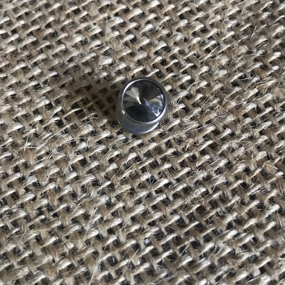 Stainless Steel Faux Gauges w/CZ stone - Picture 5 of 8